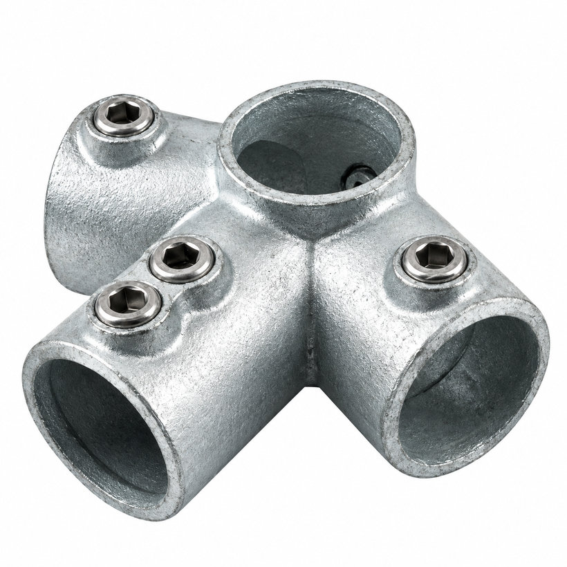 Háromirányú csatlakozó – 27 mm – horganyzott