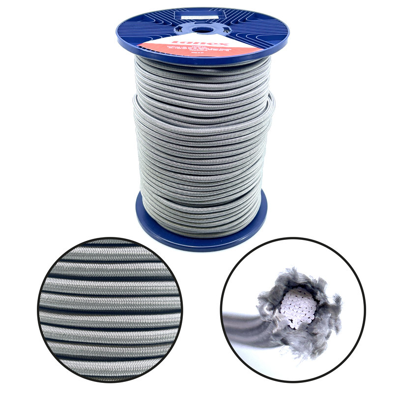 Gumikötél gumi maggal ezüst PP 8mm