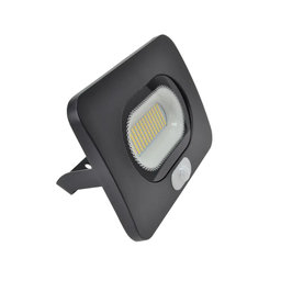 LED SMD fényvető mozgásérzékelővel, fekete 50W - semleges fehér