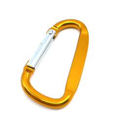 Karabiner alumínium D-alakú - narancssárga 5mm