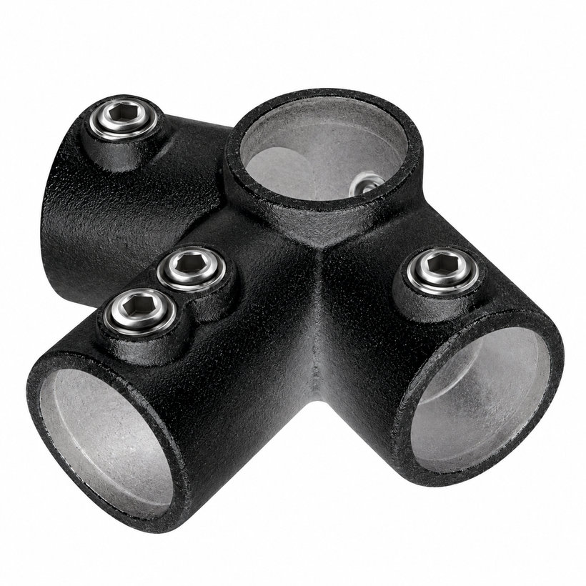 Háromirányú csatlakozó – 27 mm – fekete