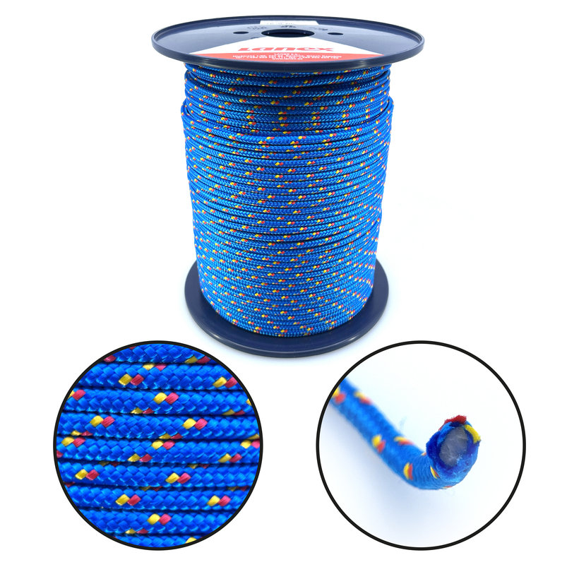 PPV színes kötél fonott maggal fekete jelzőfényekkel 16pr 14mm