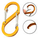 Dekoratív karabiner S-kampó alakú 50 mm - sárga