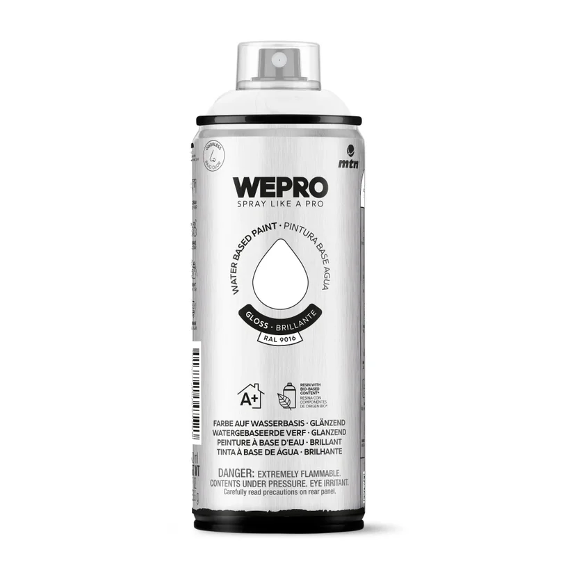 WEPRO Spray – vízbázisú, fényes festék –  Igloo White RAL 9016